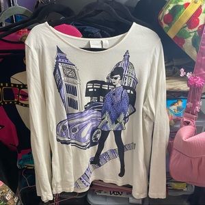 Chico’s graphic long sleeve size 2 = XL